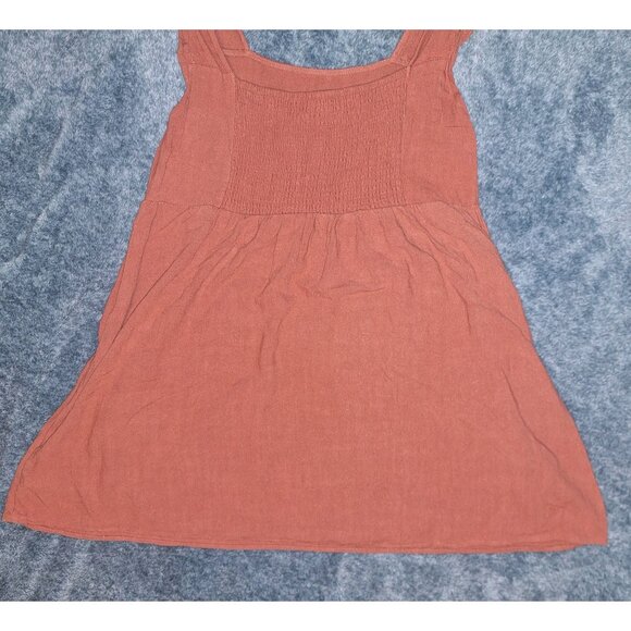 Wishlist Apparel Womens Large Rust Sleeveless Summer Dress With Ruffled Straps - Picture 11 of 16